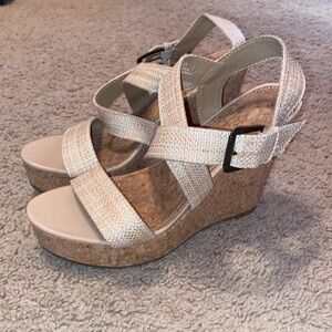Sugar Cork Wedge Heels